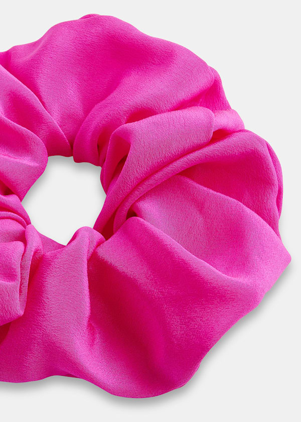 Pink Silk Scrunchie