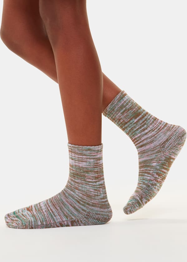 Brown Chunky Marl Socks