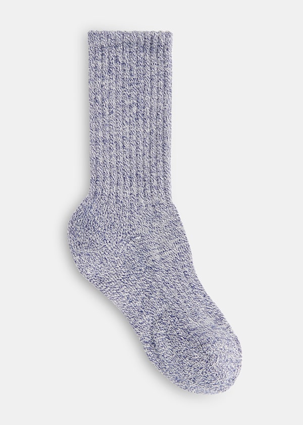 Navy Chunky Marl Socks