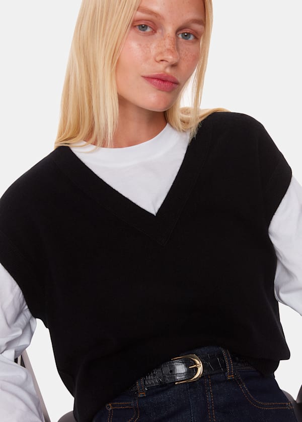 Black Shiny Croc Belt