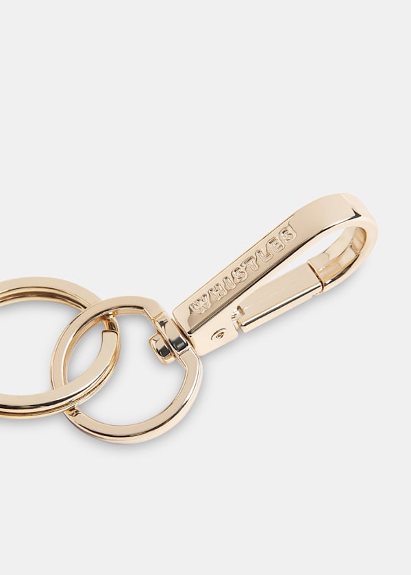 Snake Print Leather Knotted Keyring
