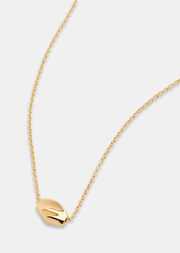 Gold Bead Pendant Necklace