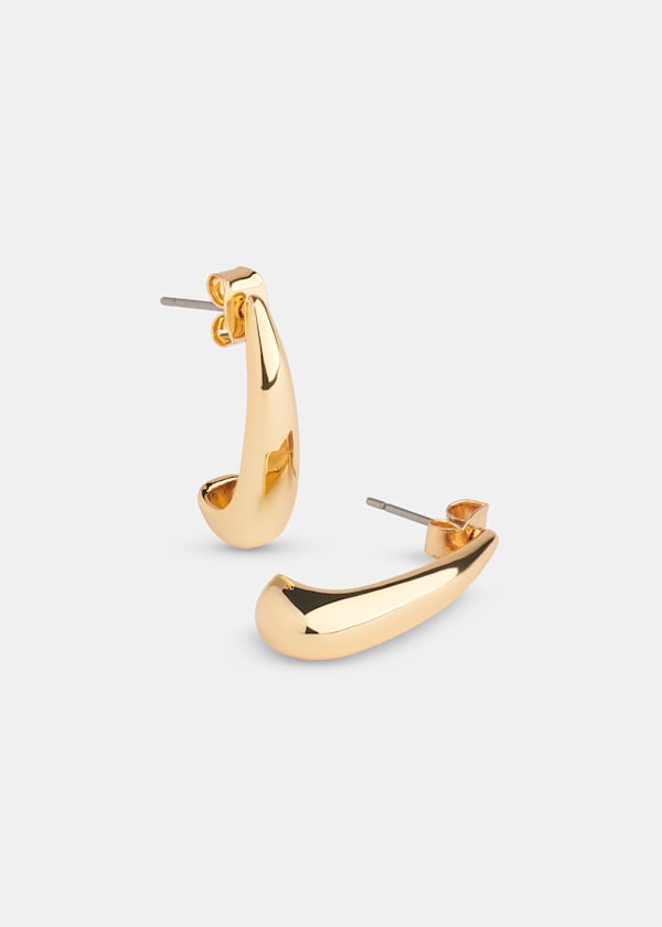 Gold Mini Curved Earring