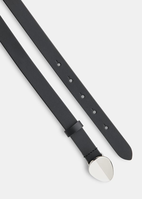 Black Oval Buckle Belt