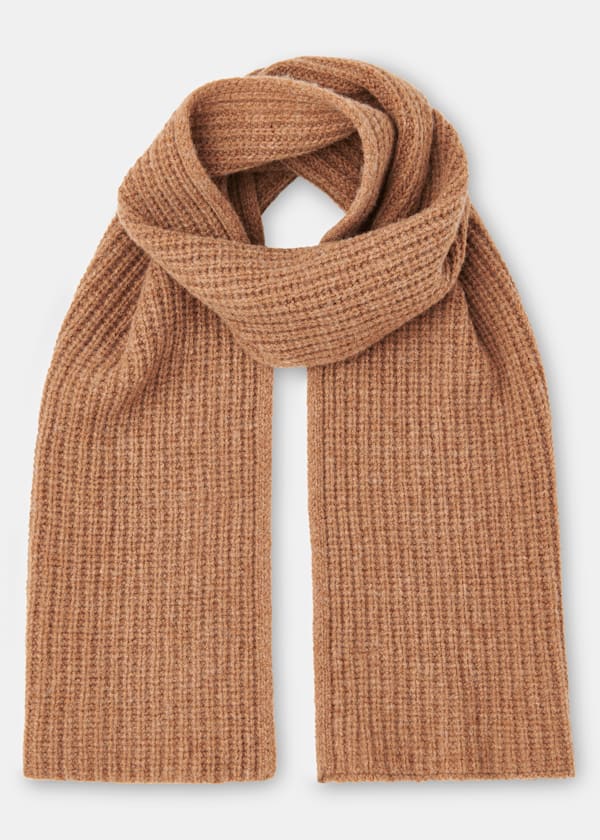 Camel Lambswool Scarf