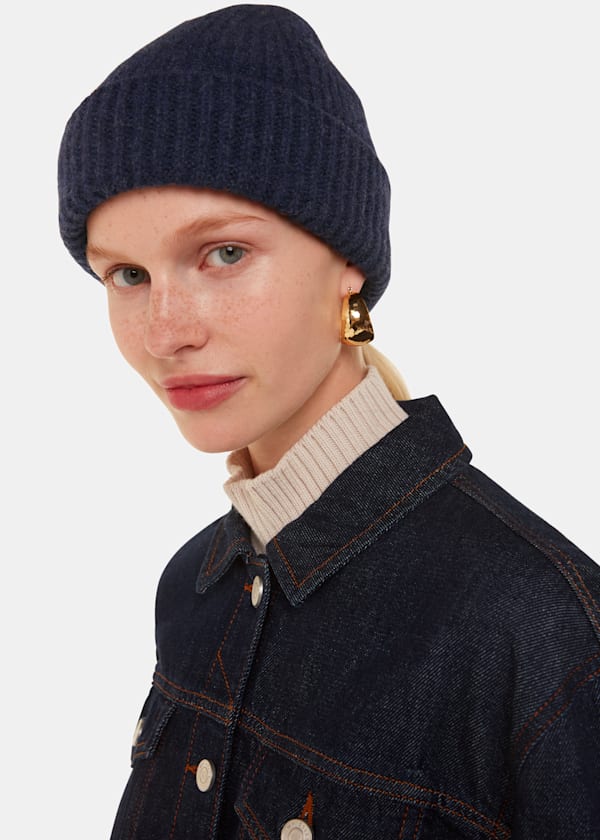 Navy Lambswool Hat