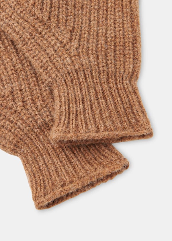 Camel Lambswool Gloves
