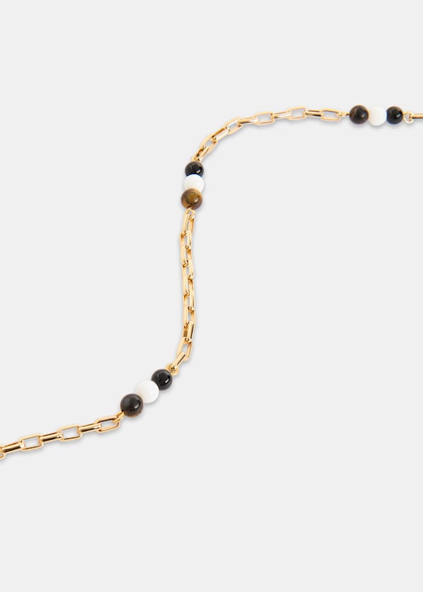 Gold Beaded Chain Anklet