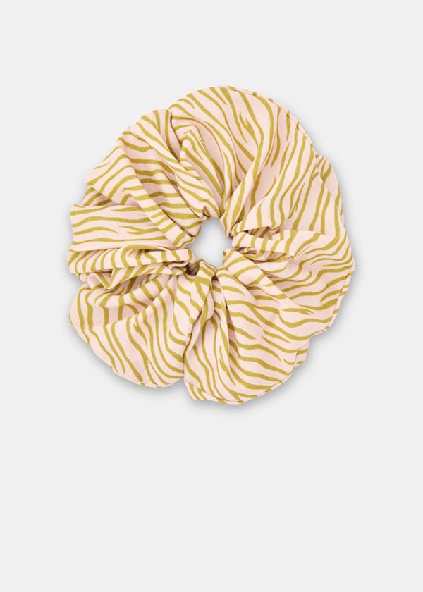 Green Tiger Flame Scrunchie