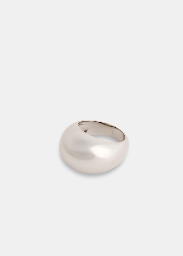 Silver Chunky Curved Ring
