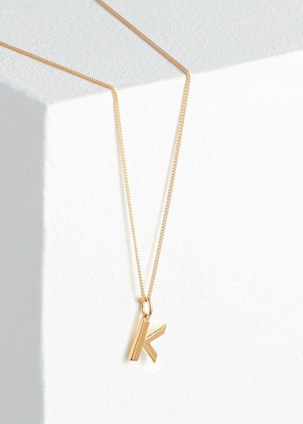 Gold Rachel Jackson Letter Necklace