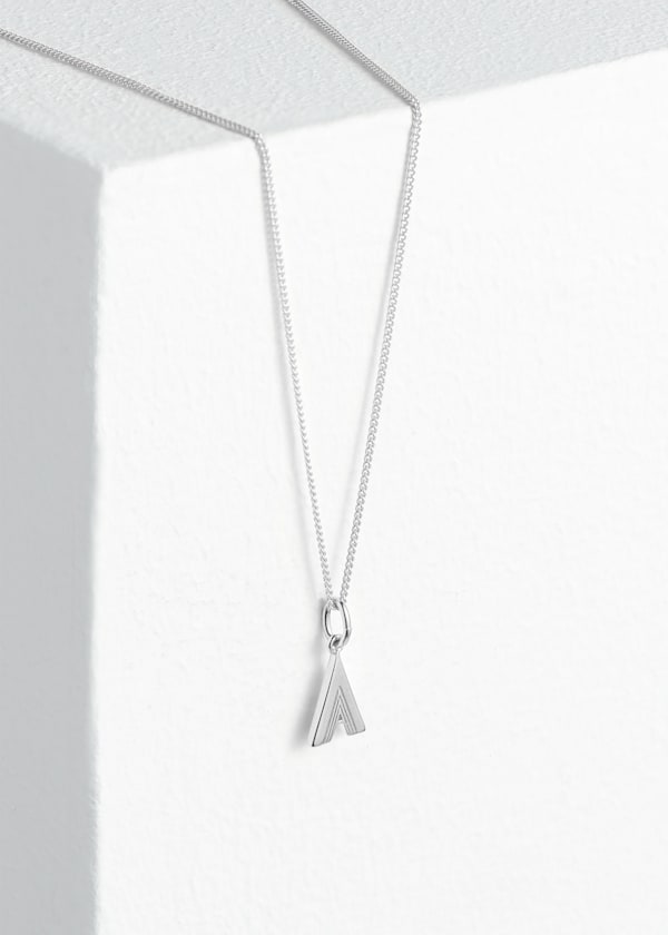 Silver Rachel Jackson Letter Necklace