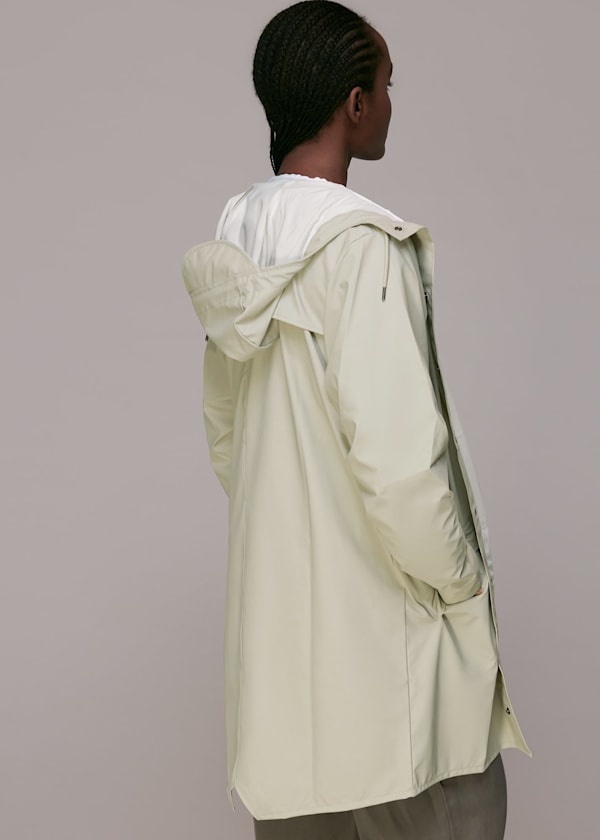 Pale Grey Rains Long Jacket