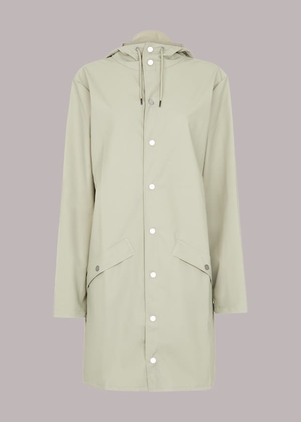 Pale Grey Rains Long Jacket