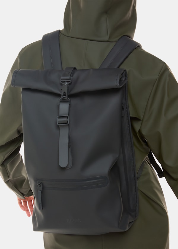 Whistles black leather backpack store