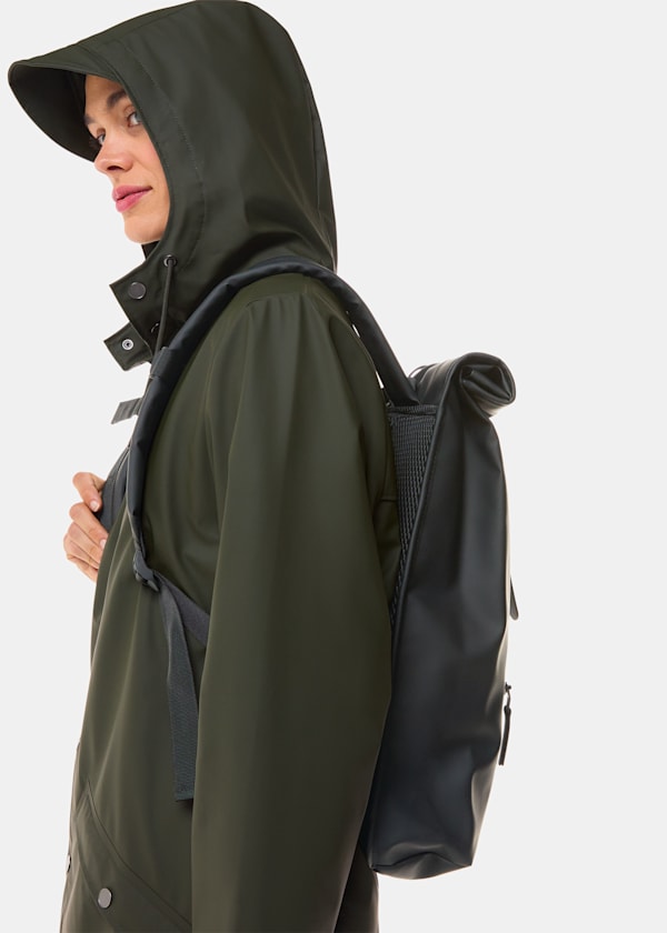 Black Rains Roll Top Backpack