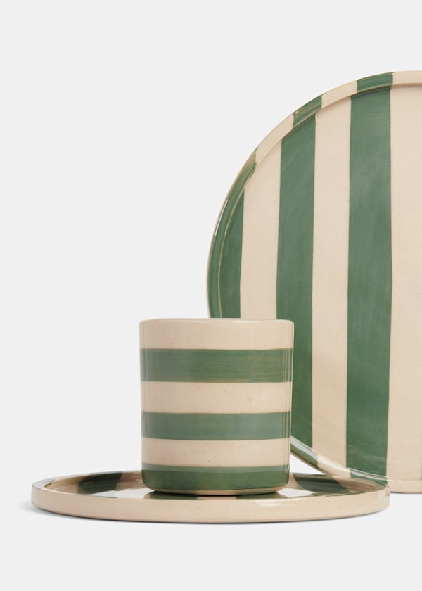 Green KS Duci Stripe Side Plate