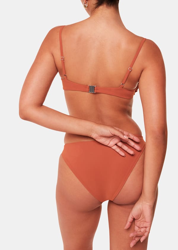 Rust The Longing Ruched Underwired Bikini Top