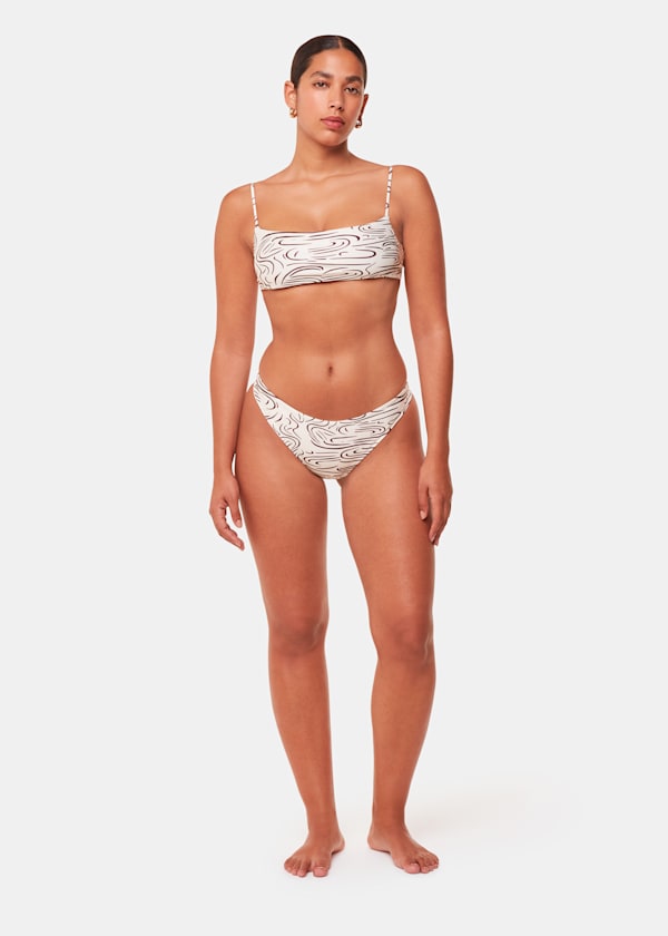 The Longing Wave Print Bikini Brief