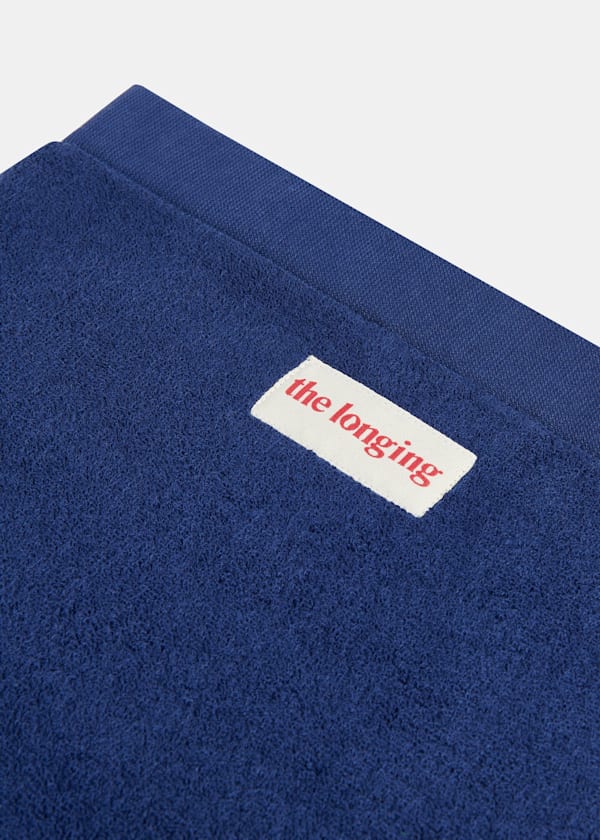 Navy The Longing Bath Sheet