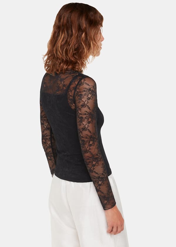 Black Hai Agneta Lace Top