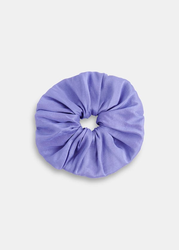 Purple Hai Dupion Scrunchie