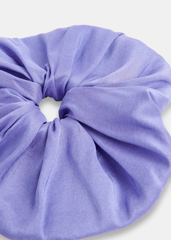 Purple Hai Dupion Scrunchie