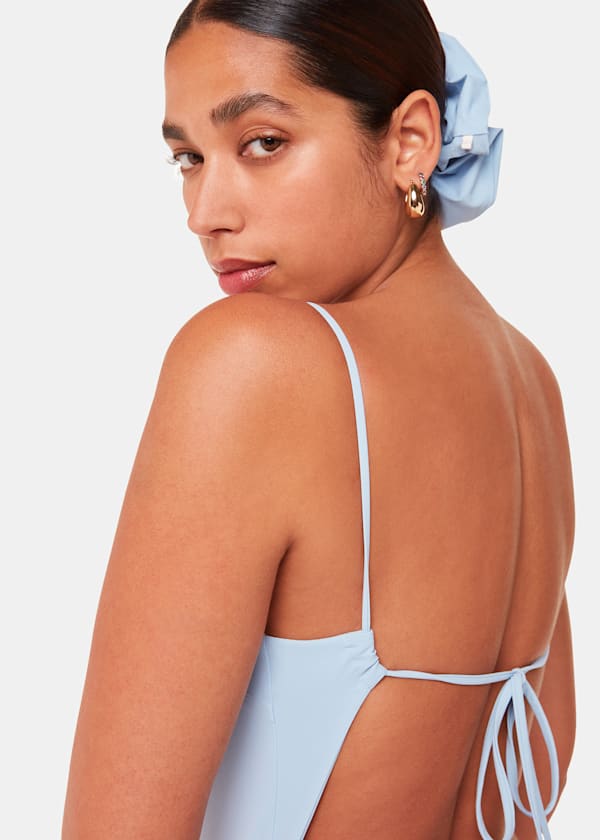 Pale Blue The Longing Swim Scrunchie