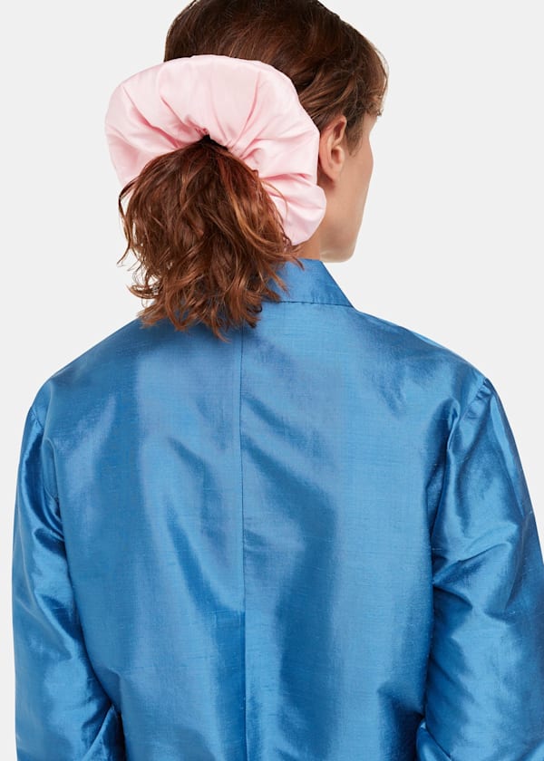 Pale Pink Hai Dupion Scrunchie