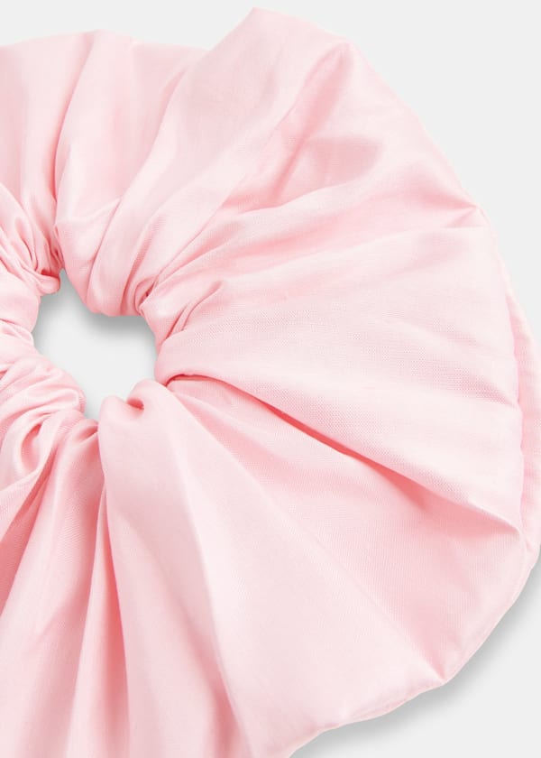 Pale Pink Hai Dupion Scrunchie