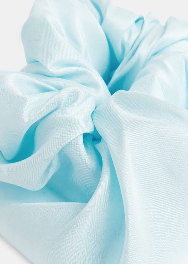 Pale Blue Hai Dupion Scrunchie Exclusive