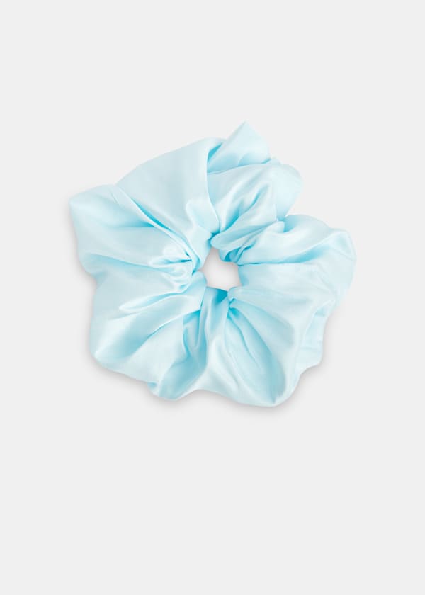 Pale Blue Hai Dupion Scrunchie Exclusive