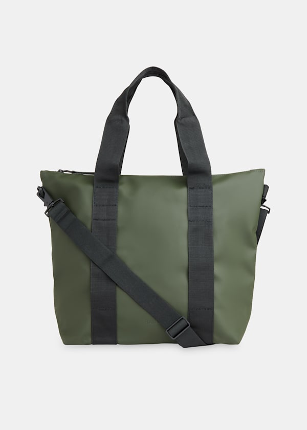 Dark Green Rains Tote Bag