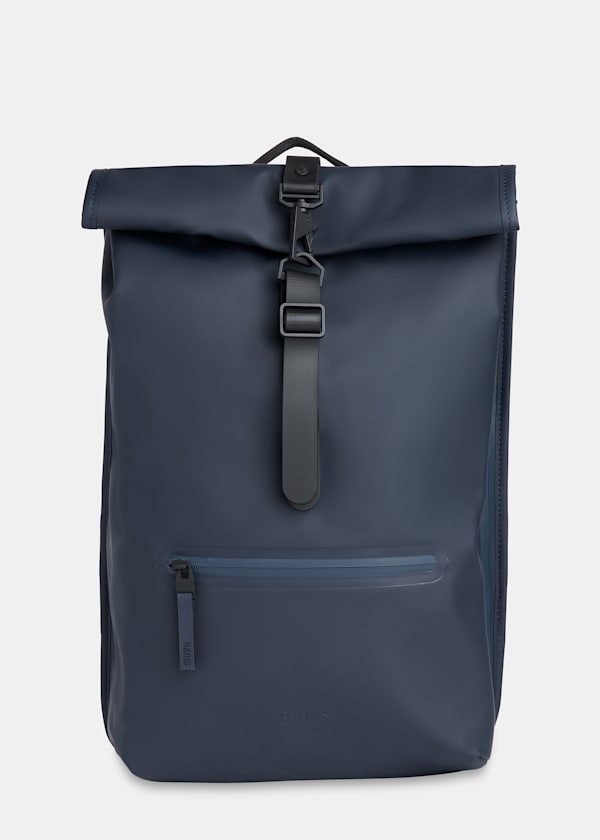 Navy Rains Rolltop Back Pack