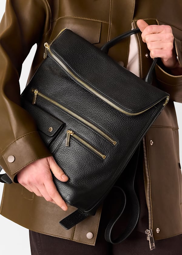 Black Farrow Pocket Detail Backpack