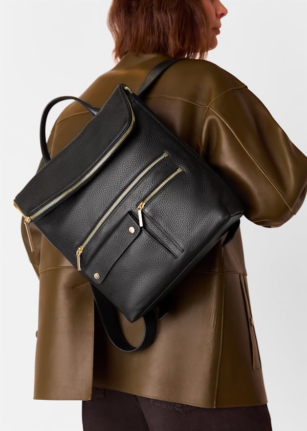Black Farrow Pocket Detail Backpack