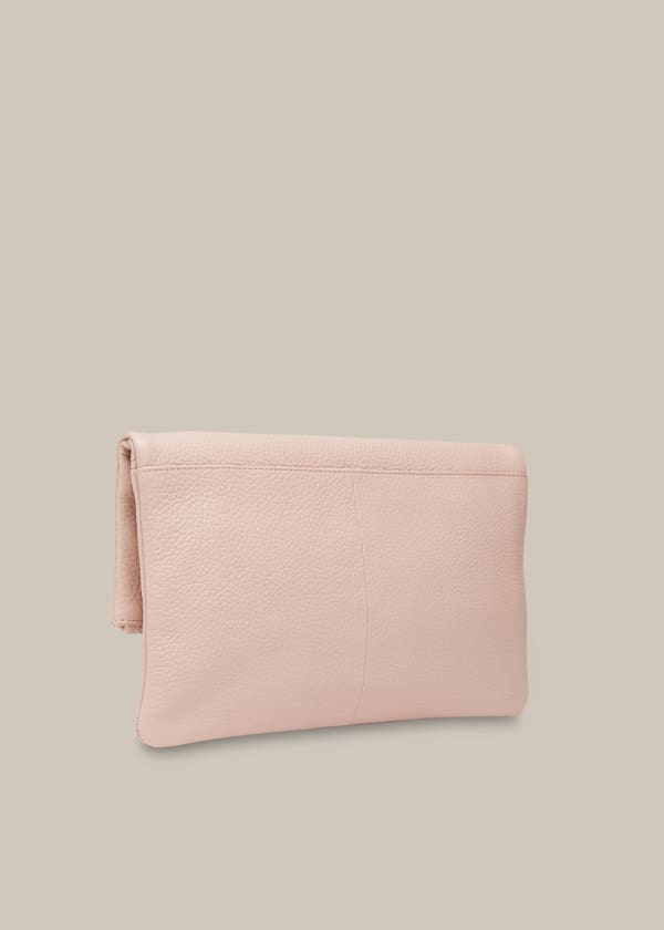 Nude Chapel Zip Foldover Clutch