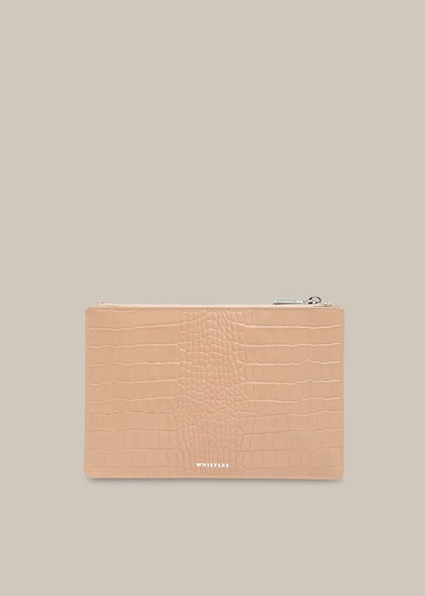 Matte Croc Small Clutch