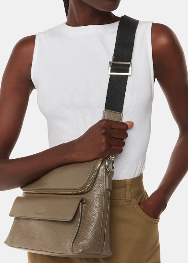 Khaki Vida Crossbody Bag