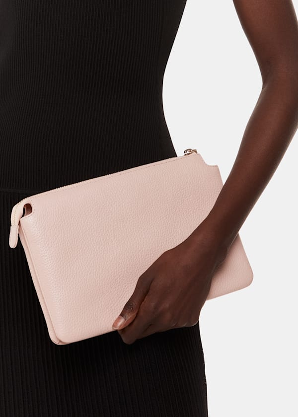 Pale Pink Elita Double Pouch Clutch