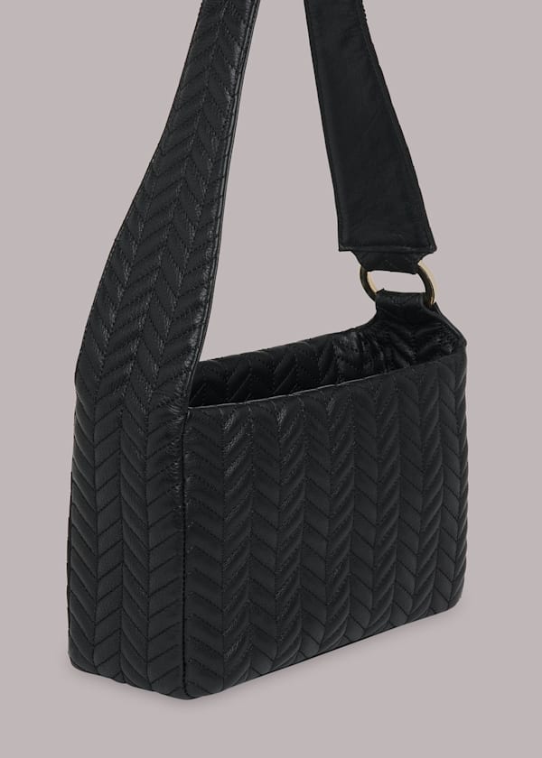 Black Emine Quilted Shoulder Bag
