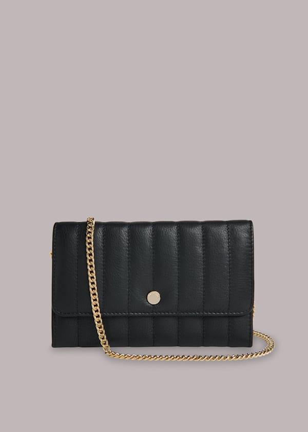 Black Elly Quilted Chain Purse