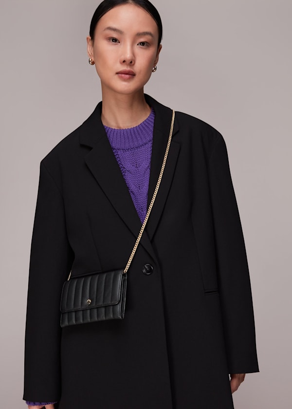 Black Elly Quilted Chain Purse