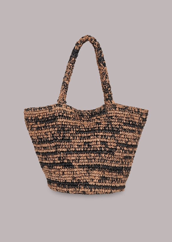 Brown Renee Paper Weave Tote