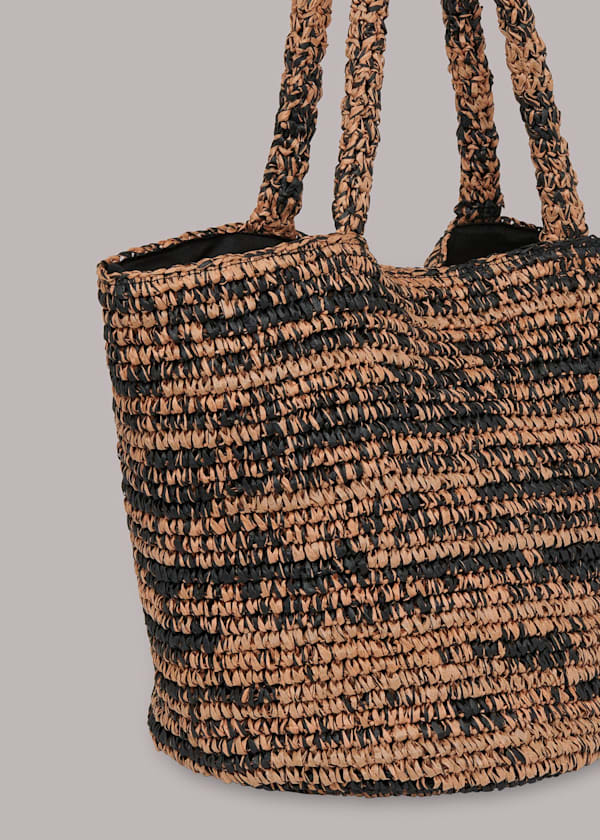 Brown Renee Paper Weave Tote