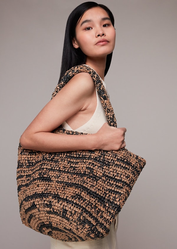 Brown Renee Paper Weave Tote