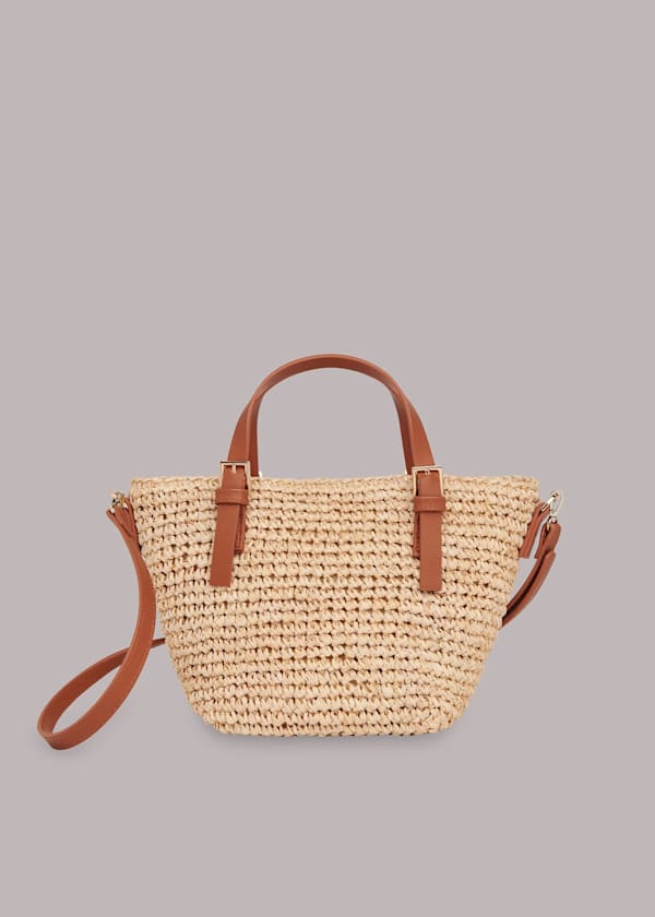 Kiki Mini Handle Straw Tote