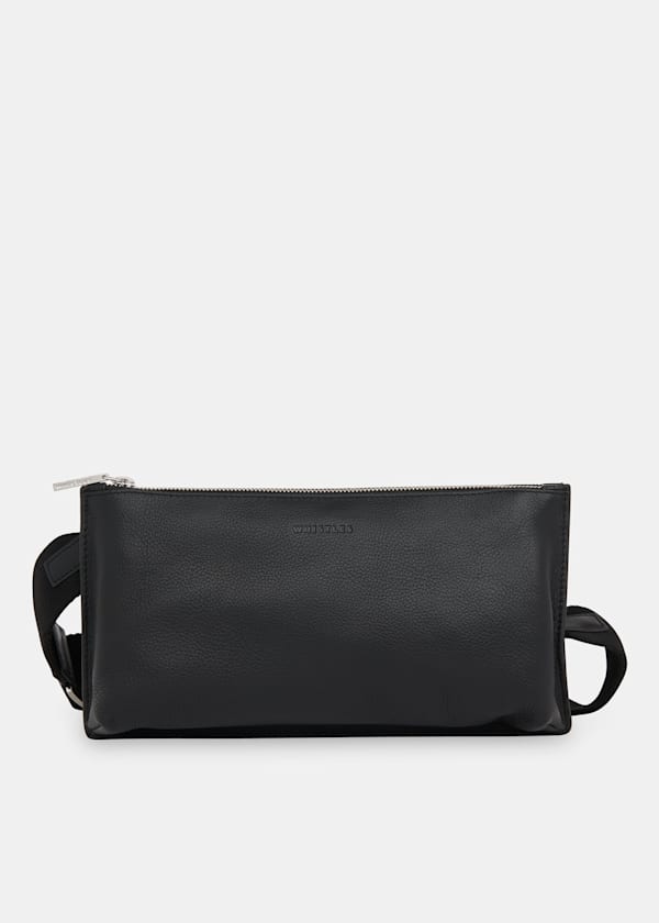Black Kai Double Pouch Crossbody Bag