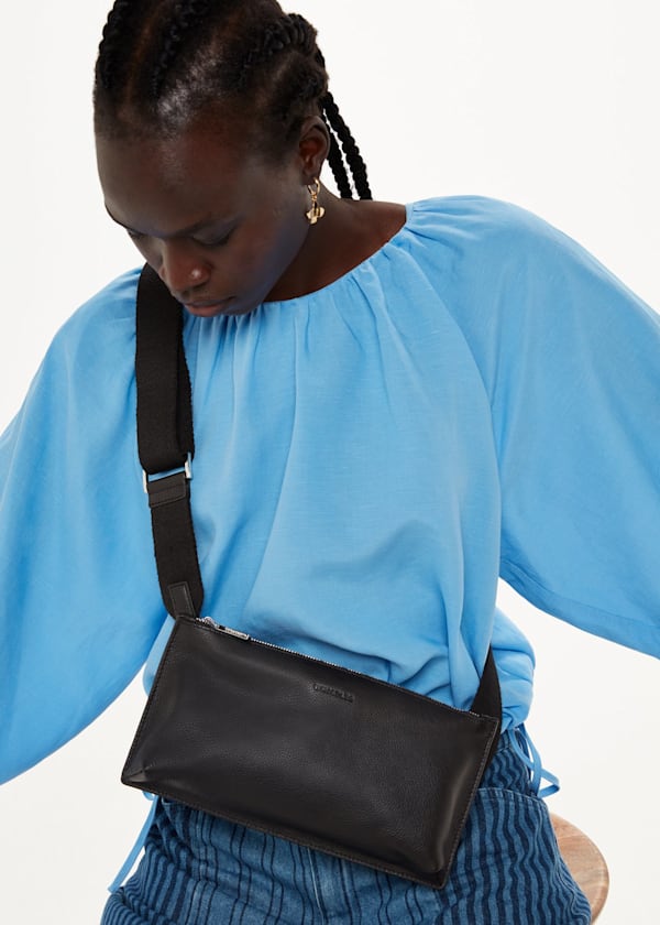 Black Kai Double Pouch Crossbody Bag