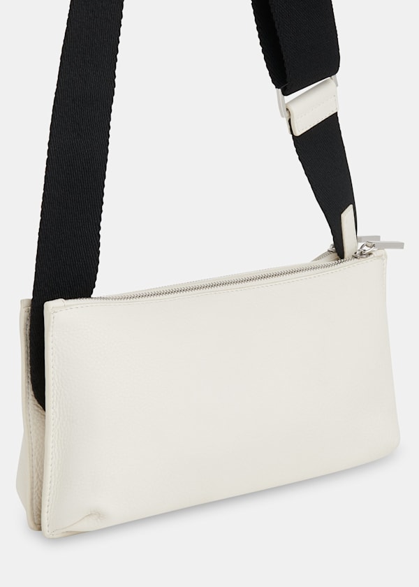 White Kai Double Pouch Crossbody Bag